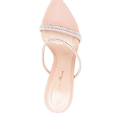 Gianvito Rossi Beige Rhinestone Mule Sandals
