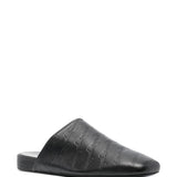 Balenciaga debossed-logo leather mules