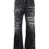 Dsquared2 Black Distressed Bootcut Jeans