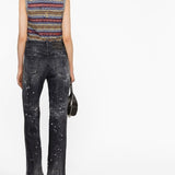 Dsquared2 Black Distressed Bootcut Jeans