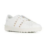 Valentino White Rockstud Sneakers