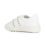 Valentino White Rockstud Sneakers