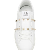 Valentino White Rockstud Sneakers