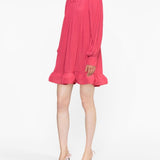 Lanvin Fuchsia Ruffled Minidress
