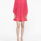 Lanvin Fuchsia Ruffled Minidress