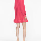 Lanvin Fuchsia Ruffled Minidress