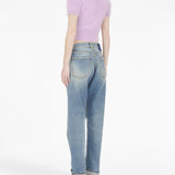 Maison Margiela Lilac Cropped T-Shirt