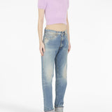 Maison Margiela Lilac Cropped T-Shirt