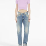 Maison Margiela Lilac Cropped T-Shirt