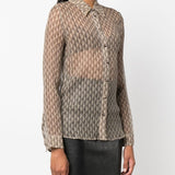 Marine Serre Beige Moon Diamond Shirt