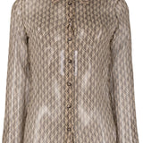 Marine Serre Beige Moon Diamond Shirt