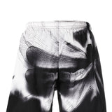 Alexander McQueen Black Dragonfly Print Swim Shorts
