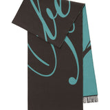 Burberry Aqua Blue Two-Tone Scarf