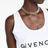 Givenchy White Logo Print Tank Top