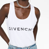 Givenchy White Logo Print Tank Top