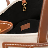 Balmain Beige Logo Print Tote Bag