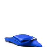 Ferragamo asymmetric-bow Satin Mules
