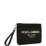Dolce & Gabbana Nylon pouch with rubberized logo