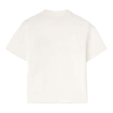Palm Angels White Cropped Crewnecked Embroidered Tee