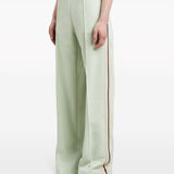 Palm Angels Green Wide Leg Trousers