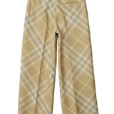 Burberry check-print tailored wool trousers