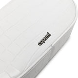 Coperni White Crocodile Effect Tote Bag