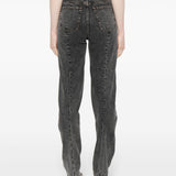 YPROJECT Black High-Waisted Tapered Jeans