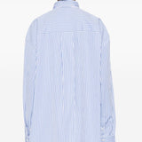 Finamore Blue Striped Long Sleeve Shirt