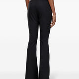 Diesel Black Flared Trousers with Logo Cutout