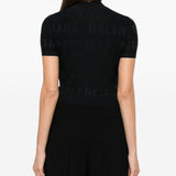 Balenciaga jacquard logo crop top