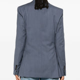 Golden Goose Grey Double Breasted Jacket With Peak Lapels
