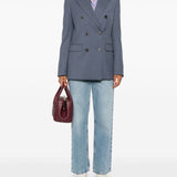 Golden Goose Grey Double Breasted Jacket With Peak Lapels