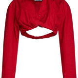 Jacquemus Red Asymmetric Hem Shirt