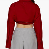 Jacquemus Red Asymmetric Hem Shirt