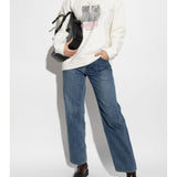 Ganni White Kittens Graphic Print Crewneck Sweatshirt