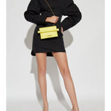 Jacquemus Black Yoke Layered Silhouette Belted Dress