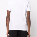 Emporio Armani Brilliant White Embroidered Polo Shirt