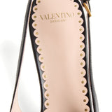 Valentino Black Pointed Toe Buckle Slingback Pumps