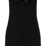 Self-Portrait crepe bandeau mini dress