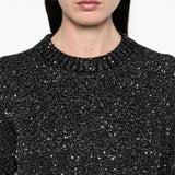 Golden Goose wool blend cropped sweater with all-over sequins