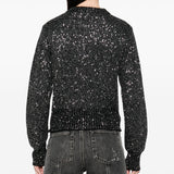 Golden Goose wool blend cropped sweater with all-over sequins