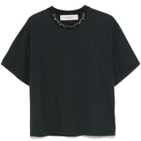 Golden Goose Black Crystal Embellished Crewneck Tee