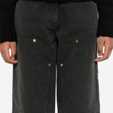Golden Goose Deep Black Distressed Jeans FrontPatchesDetail
