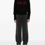 Golden Goose Deep Black Distressed Jeans FrontPatchesDetail