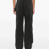 Golden Goose Deep Black Distressed Jeans FrontPatchesDetail