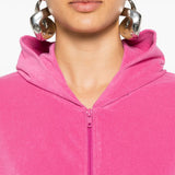 Balenciaga Rhinestone-logo zipped hoodie