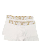 Versace Greca border trunks in white
