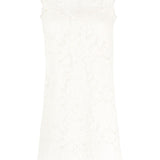 Dolce and Gabbana Ivory Sleeveless Mini Dress Round Neck
