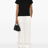 Emporio Armani White Beach Trousers Elasticated Waist