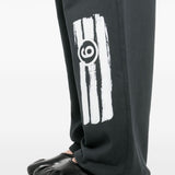 MM6 Maison Margiela Black Elasticated Drawstring Trousers
